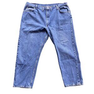 Wranger Mens 46x30 Denim Blue Jeans Relaxed Fit 9760WDR Casual Straight Legs